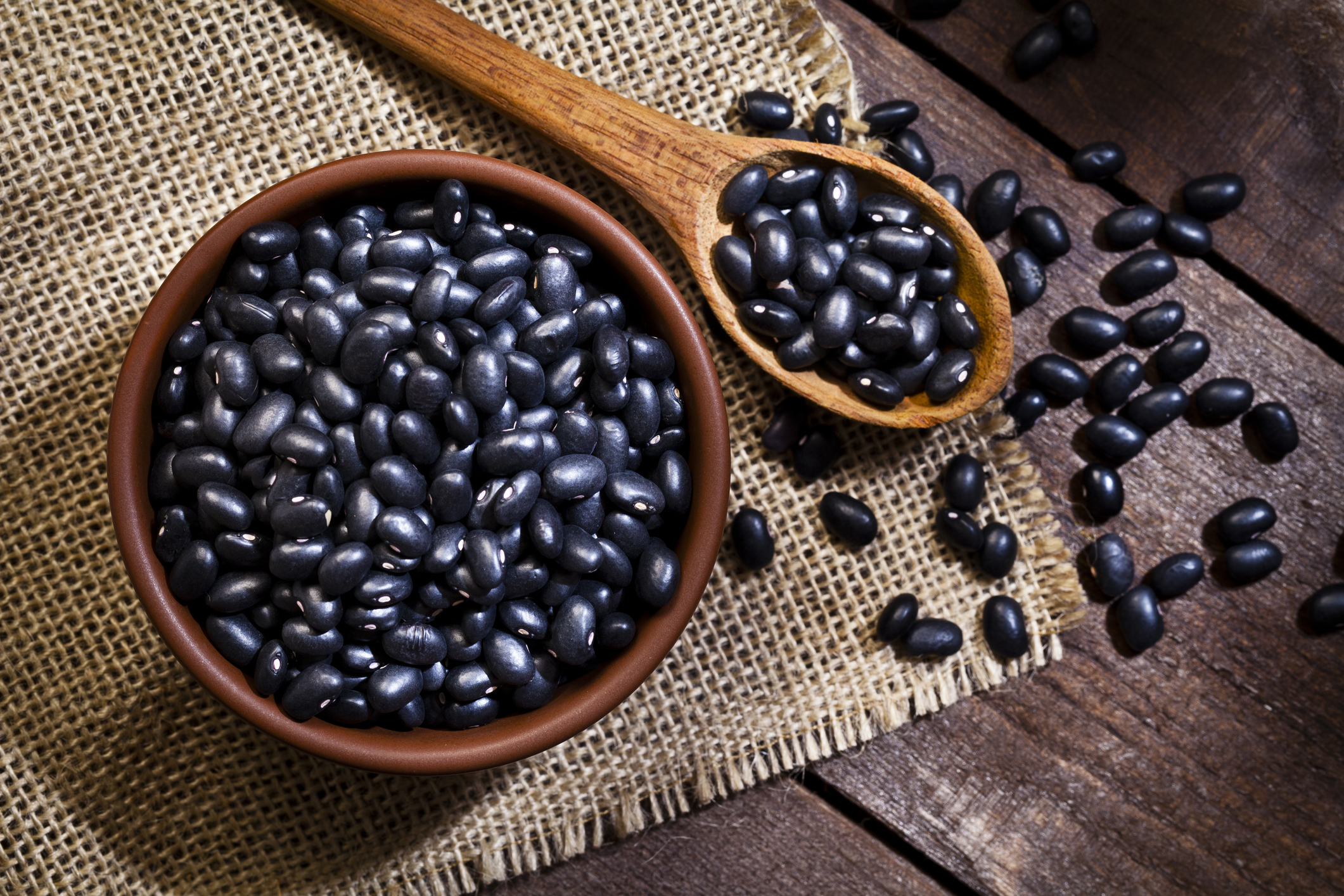 Black beans in a bowl