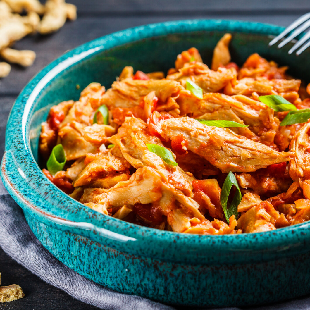 Smoky Chipotle Vegan Chicken in Tomato Sauce